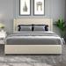 Anna Modern Linen Upholstered Wingback Platform Bed with 4 Drawers Storage and Tight Channel Headboard