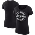 Women's G-III 4Her by Carl Banks Black Las Vegas Raiders City Team Graphic Lightweight Fitted Crewneck T-Shirt