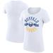 Women's G-III 4Her by Carl Banks White Buffalo Sabres City Graphic Sport Fitted Crewneck T-Shirt