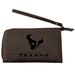 Brown Houston Texans Cell Phone Wristlet Wallet