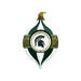 Michigan State Spartans Two-Piece 5.5" Spinning Bulb Ornament Set