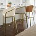 Sloan Low Back Bar & Counter Stool - Counter Height (24" Seat), Oil Rubbed Bronze, Oil Rubbed Bronze/Marbled Caramel/Counter Height - Grandin Road