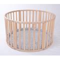 Round PLAYPEN Apollo UNO Very Large Wooden Play Pen with Play-mat in Grey with White Stars by MJmark Sale Sale