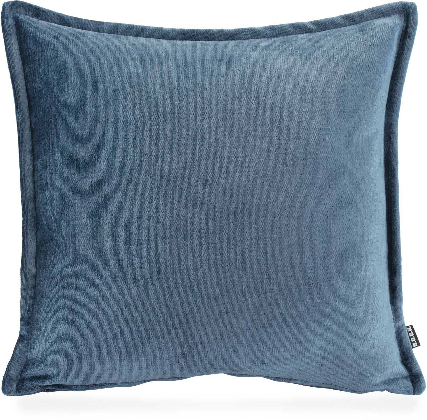 Dekokissen H.O.C.K. "Bonanza", blau (dunkelblau, unifarben), B:50cm H:10cm L:50cm, Obermaterial: 100% Polyester. Füllung: 100% Polyester, Dekokissen_Sitzkissen_Kissenhüllen, leicht schimmernd, inkl. Füllung, Bezug mit Reißverschluss abnehmbar
