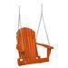 Highland Dunes Dahms Porch Swing Plastic in Orange | 34.5 H x 28 W x 30.5 D in | Wayfair 88EE5B2752B84FFC9393A5D5FDE14948