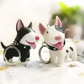 Porte-clés de figurine d'anime en PVC porte-bibelots jouets mignons porte-clés Terrier Bull Dog