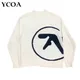 Pull en tricot Aphex Twin pour hommes pull vintage à manches longues pull en Y streetwear Y2k
