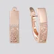 Boucles d'oreilles pendantes en or rose pour femme 3 styles carré blanc cubique bijoux 585