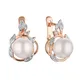 Boucles d'oreilles en perles simulées pour femmes et filles bijoux fantaisie rose mélangé or