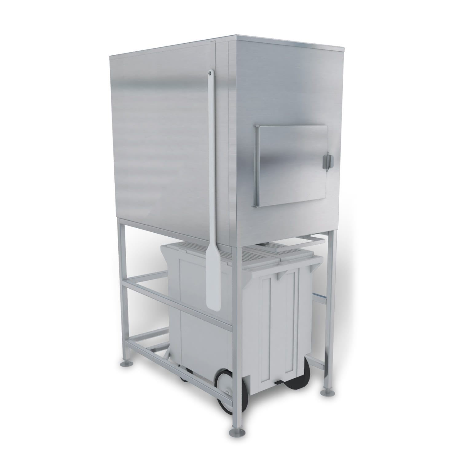 Kloppenberg SPS-1 Shuttle Plus Storage Center Mounted Ice Bagging & Dispensing System w/ 500 lb Bin, Stainless Steel