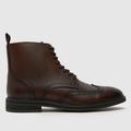 schuh draco brogue boots in brown