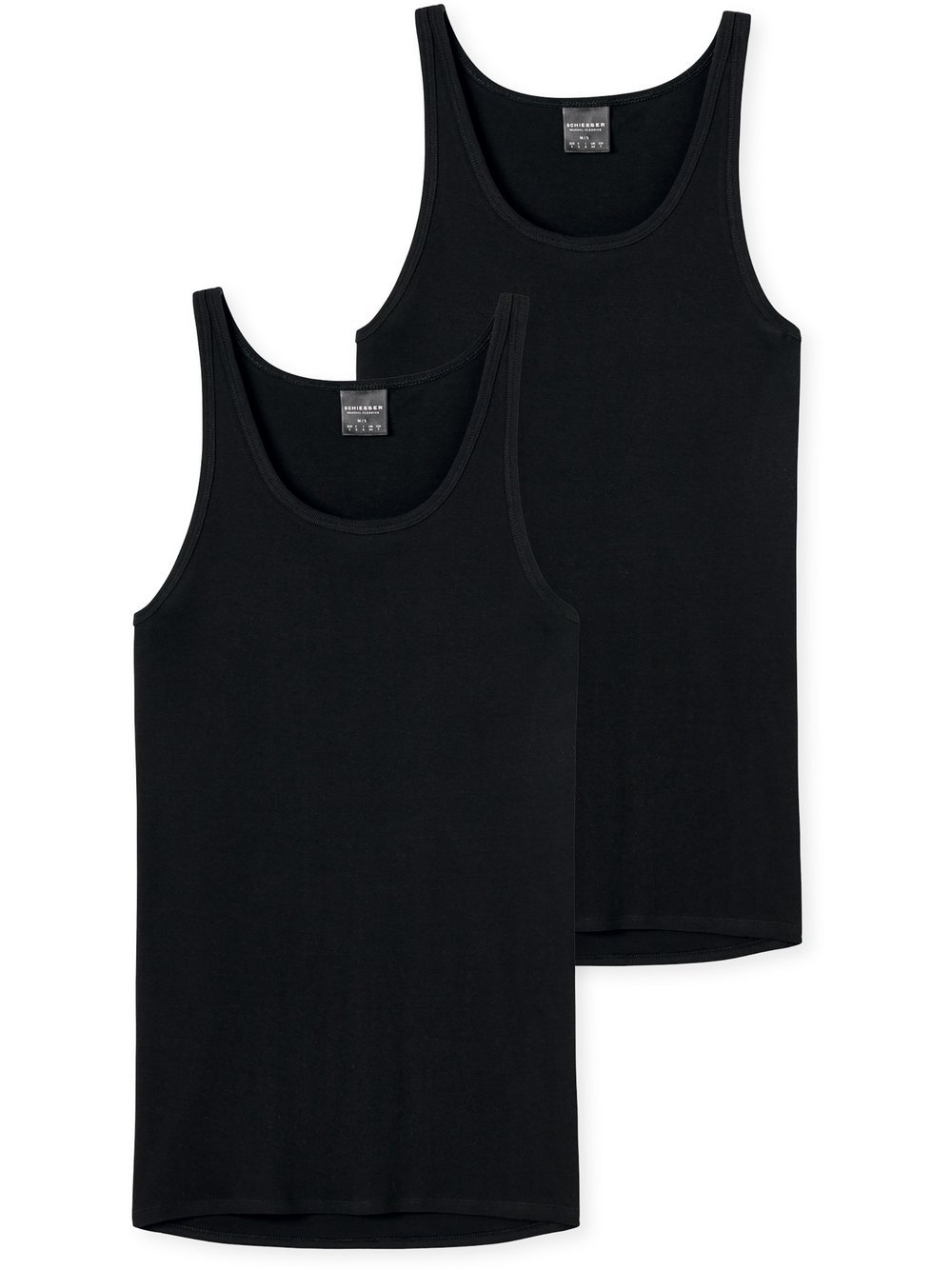 Schiesser Unterhemd Herren schwarz, 6 Image