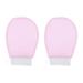 1 Pair Women Body Scrubbing Bath Gloves Bath Body Exfoliating Gloves (Pink)