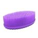 Baby Silicone Body Hair Shampoo Brush Scalp Shower Scrubber Massage Brush Bath Brushes Body Massager Washing Comb Body Shower Bath Brush Purple