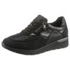 Schnürschuh WALDLÄUFER "K-RAMONA-Soft", Damen, Gr. 6 (39), schwarz, Nubukleder, Textil, Lackleder, sportlich, Schuhe, mit Luftpolster-Laufsohle, K-Weite