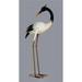 MDR Trading AI-GG9517-Q12 Standing Heron Looking Backwards Metal Garden Sculpture Black & White - Set of 12