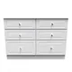 Stratford 6 Drawer Wide Chest In White Ash (Ready Assembled)