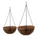 2pcs Household Hanging Flowerpots Hanging Planter Flower Plant Pot (Light Brown)