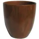 Merina Glazed Dark Brown Wood Effect Ceramic Plant Pot (Dia)28Cm