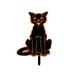 Halloween Cat Silhouette Garden Statues Decorative Garden Stakes