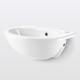 Cooke & Lewis Slimline White Counter-Mounted Counter Top Basin (W)49Cm