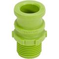 Made In 3/4 X 3/4 PVC Camlock Fittings - Plastic Hose Coupler - Type F Male Cam Lock Hose Adapter - Male Threaded GHT Cam &