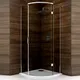 Cooke & Lewis Cascata Quadrant Shower Enclosure, Tray & Waste With Hinged Door & Smoked Glass (W)900mm (D)900mm