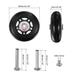 2 Set Replacement Luggage Wheels 64x24mm Suitcase Wheel Repair Kits - Black