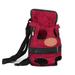 Farfi Dog Cat Puppy Head Legs Out Carrier Canvas Backpack Outdoor Travel Bag (Red S)