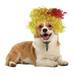 Pet Wig Red Yellow Contrast Color Dogs Cats Curly Wig Photo Props