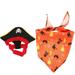 1 Set of Halloween Pet Costume Cat Pirate Cosplay Hat Triangular Scarf Kit for Party