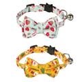 2 Pack Christmas Dog Collar with Bow Tie Santa Claus and Christmas Snowflake Collar -Style 5+Style 6