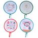 4 Pcs Cartoon Pattern Foldable Adorable Pattern Round Handheld Folding Fans Wedding Decoration Birthdays Home Gifts ï¼ˆRandom Styleï¼‰