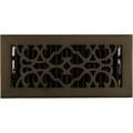 Naiture 2-1/4 X 10 Solid Brass Floor Register Traditional Style Oil Rubbed Bronze Finish