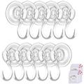 Suction Cup Hooks Small Clear Heavy Duty Vacuum Suction Hooks with Wipes Removable Window Glass Door Suction Hangers Reusable Suction Cup Holders for Kitchen Bathroom Shower Wreath - 10 Pcs