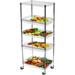 24 Deep x 24 Wide x 69 High 5 Tier Chrome Mobile Basket Unit