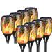 Homitt Solar Path Lights IP65 Waterproof Dancing Flame Garden Lights Outdoor Landscape Decoration for Patio Garden Path Yard Wedding Party 8Pack