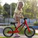 Toddler balance bike for 1-5 Years Old Kids Balance Bicycle with 12 Rubber Foam Tires Adjustable Seat Magnesium Alloy Frame Red