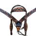 26BH Western Horse Headstall Breast Collar Set Tack American Leather Hilason