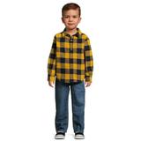 Wrangler Toddler Boysâ€™ Long Sleeve Flannel Shirt and Jeans Set 2-Piece Outfit Set Sizes 2T-4T