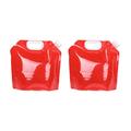 2Pcs 5L Outdoor Foldable Portable Collapsible Drinking Water Bag Large Capacity Car Water Carrier Container for Outdoor Camping Hiking Picnic BBQ (Red)