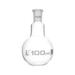 Boiling Flask with Joint 100ml - Socket Size 14/23 - Flat Bottom Short Neck - Interchangeable Joint - Borosilicate Glass - Eisco Labs