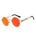 Steampunk Sunglasses / Gold Frame / Red Mirror Lens 003