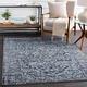 Area Rugs 7X9 Emma Updated Traditional Navy Area Rug Blue/White Carpet For Living Room Bedroom Or Kitchen (6 7 X 9 )