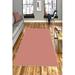 LaModaHome Area Rug Non-Slip - Dust pink Powder pink thin washable Soft Machine Washable Bedroom Rugs Indoor Outdoor Bathroom Mat Kids Child Stain Resistant Living Room Kitchen Carpet 2.7 x 9.9 ft