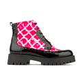 Black / Pink / Purple Hatter Platform - Black & Pink - Womens Ankle Boots 7 Uk Embassy London Usa