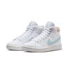 Sneaker NIKE SPORTSWEAR ""COURT ROYALE 2 MID"", Gr. 40,5, weiß (weiß, blau), Leder, Textil, sportlich, Schuhe
