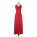 Charlie Paige Casual Dress - Maxi: Red Solid Dresses - Women's Size Small