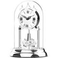 DENMER Bedside Clock Metal Pendulum Clock Living Room Clock Table Clock Table Clock Bedroom Study Clock Ornament Table Clock Table Top Clocks -Silver