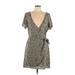 Cupcakes & Cashmere Casual Dress: Tan Dresses - Women's Size Large